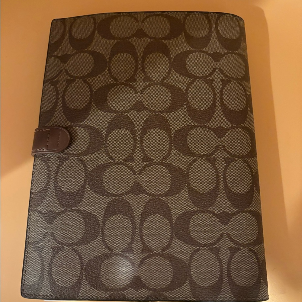 Coach Signature Canvas Notebook with Turtle Patch - Picture 2 of 4